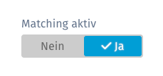 Einstellungen → Matching