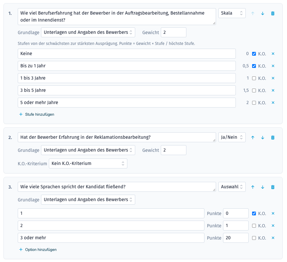 Qualifizierungsfragen im Job